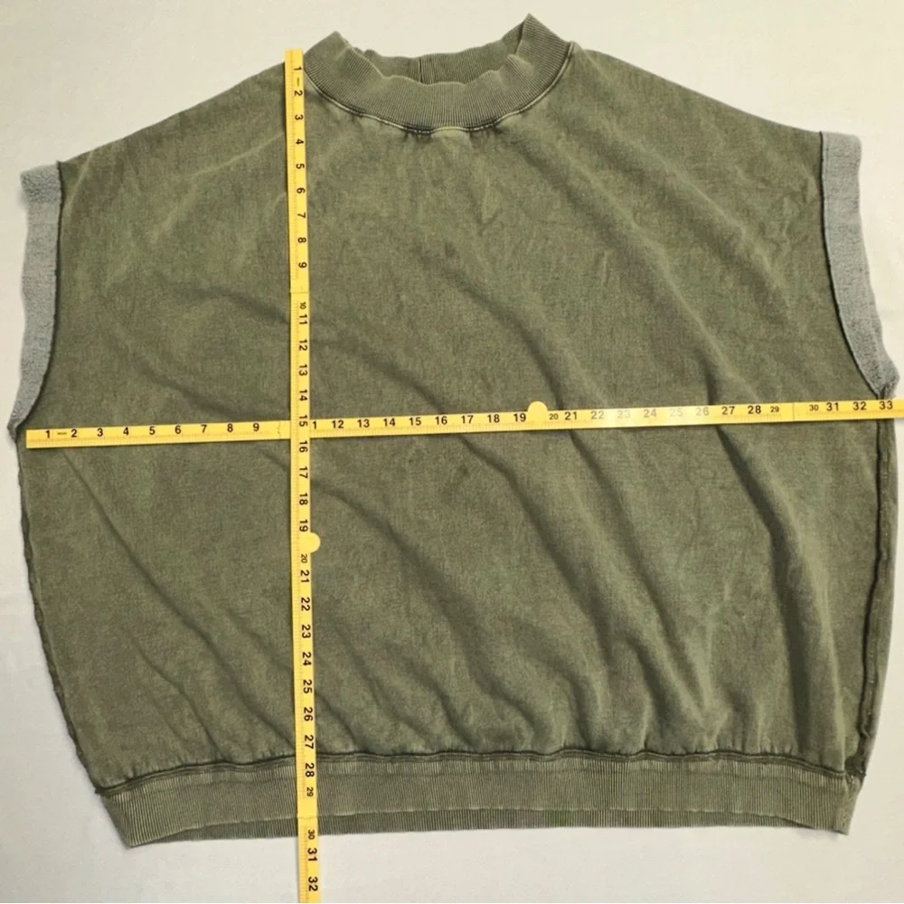 Free People Grove Pullover Green Size Med Oversized !!CHECK Measurements!! - Picture 13 of 13